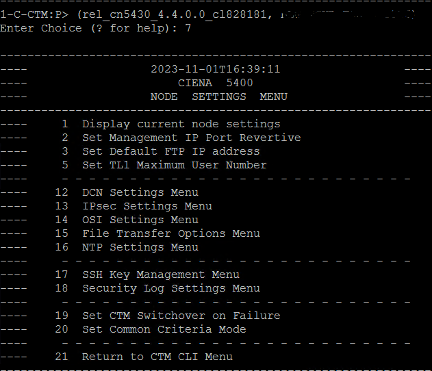 5400: How to Enable/Disable External Security Log support in 5430 from CLI.