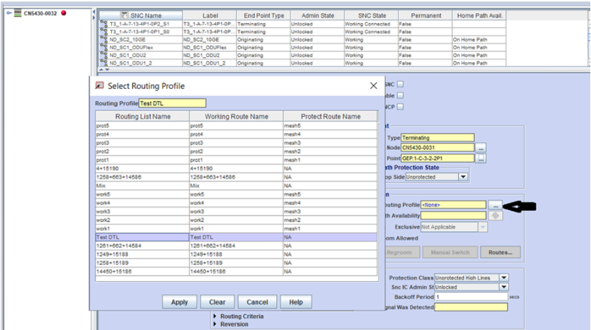 CN 5400: Procedure to create 1+0 SNC in 5400 using NM.