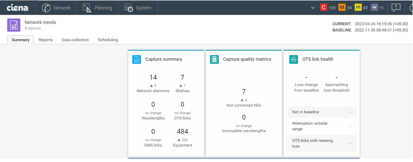MCP How to select Network Trend captures to compare Current to