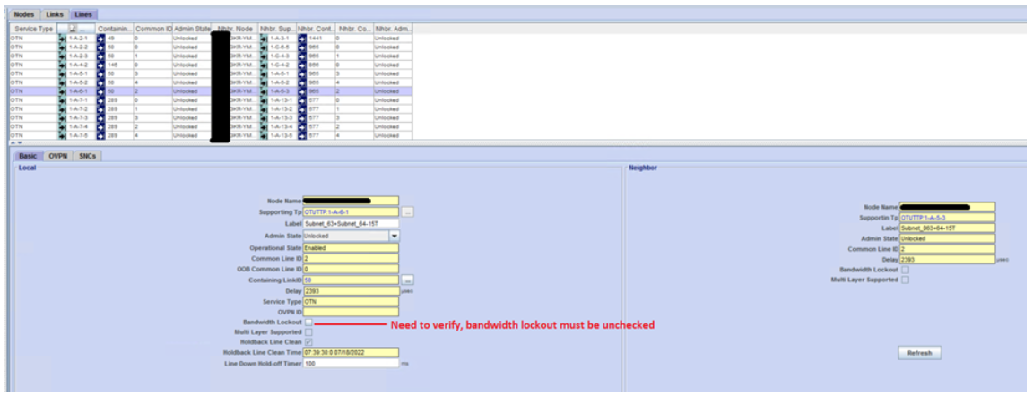 5400: How to clear OSRP CTP Misconfigured Bandwidth Lockout alarm.