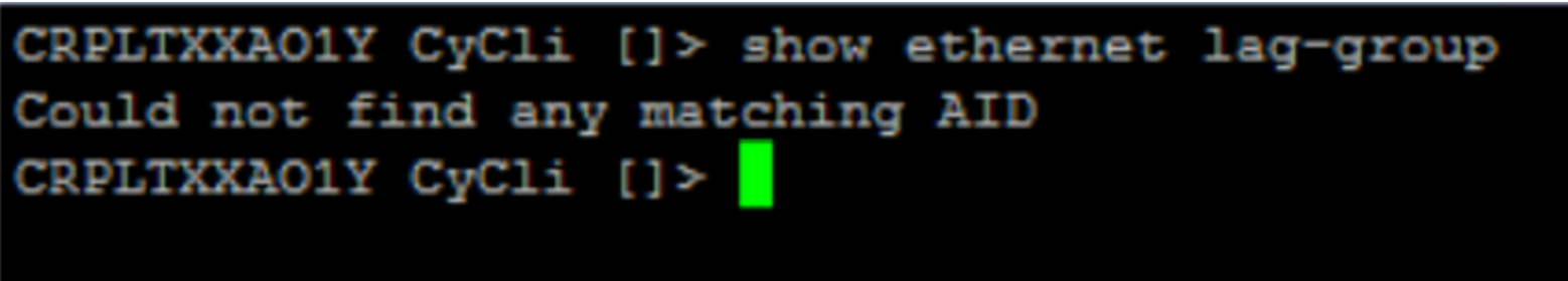 Z-series: How to check LAG configuration and member ports via CyCli