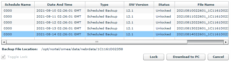OneControl: How do I download the database for a 6500 node from OneControl.