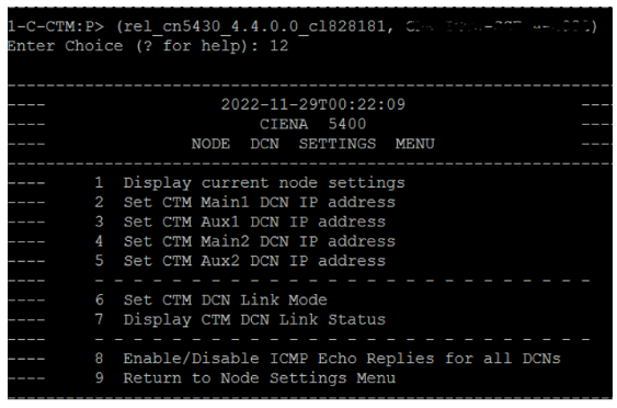 5400: How to set DCN Link mode in 5400 through CLI