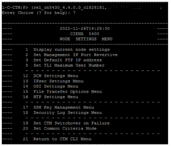 5400: How to set management IP port Revertive in 5400 through CLI