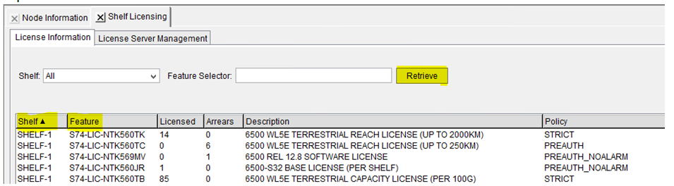 6500: How to Retrieve License information