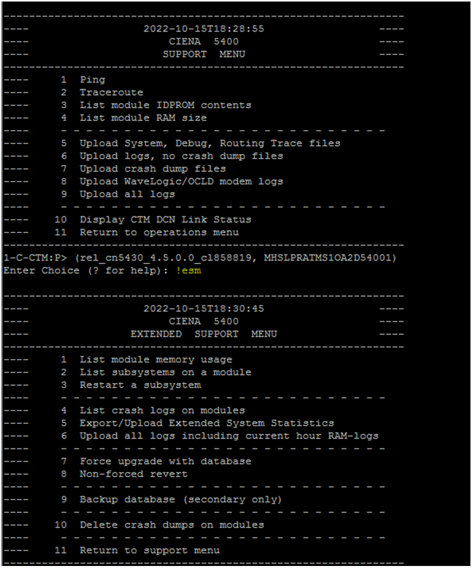 CN 5430 How to check module memory usage