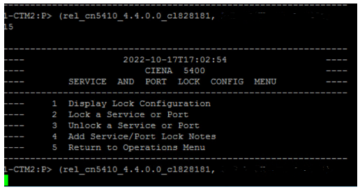 5400: How to lock/unlock the port Telnet/SSH/FTP & HTTP through CLI.