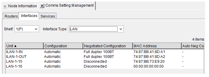 OME 6500: Procedure to clear LAN port failure alarms for ILAN/COLAN ports