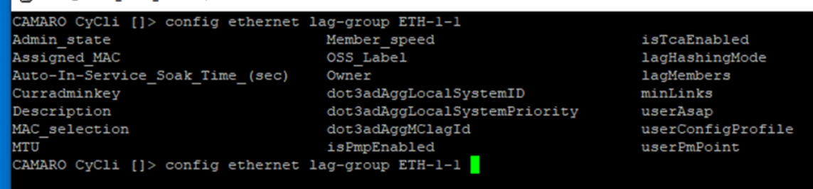 Z-Series: Create a LAG from CLI.
