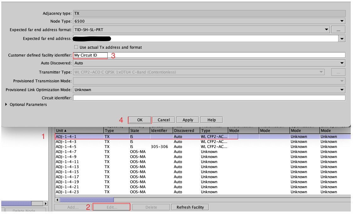 OME 6500: Circuit ID missing from NMCC