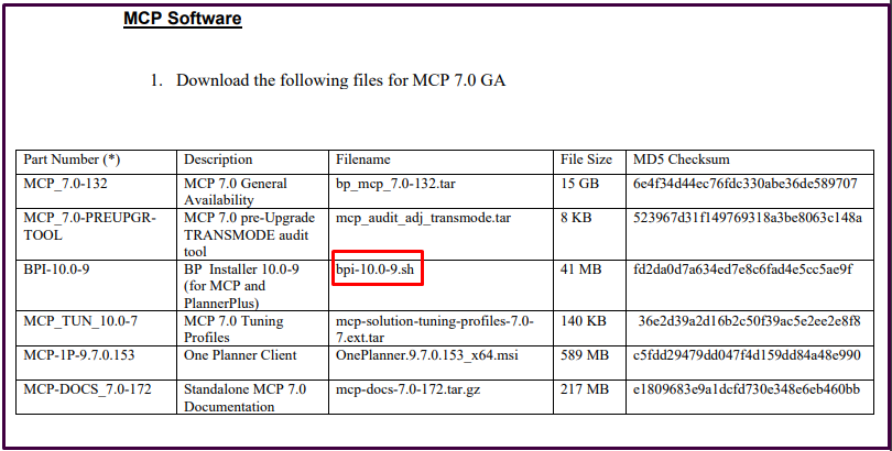 MCP: Getting bpi error while running upgrade prepare