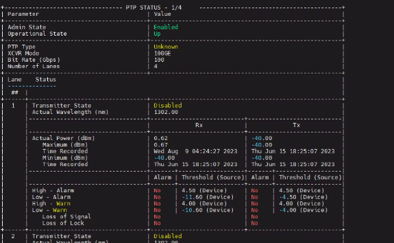 Waveserver AI: PTP type Unknown