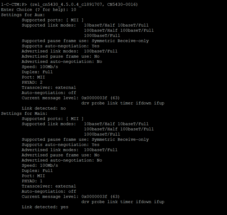 5400: How to check DCN ports Main & AUX status and configuration by ...