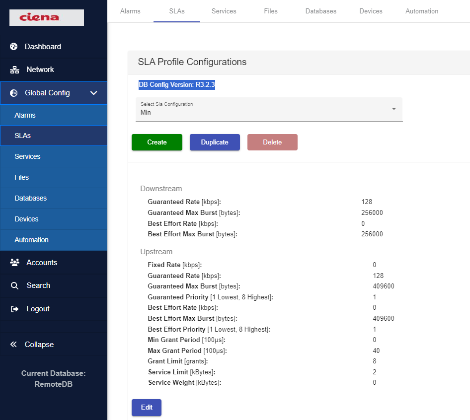 MCMS : How to apply SLA profile on a PON service and perform ...