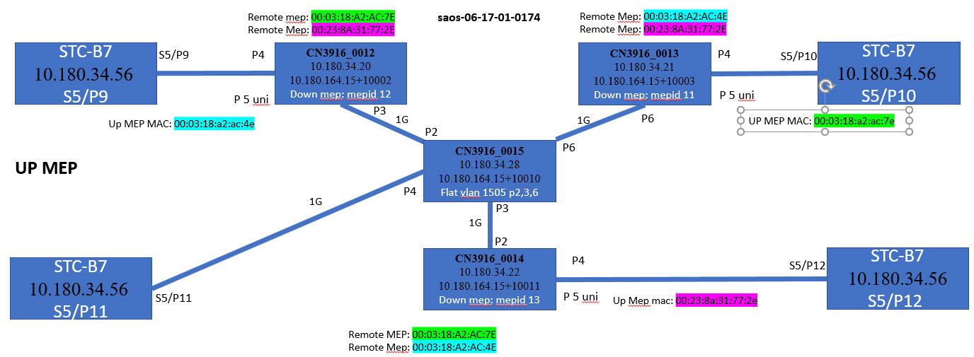 SAOS: 6.x: How to create cfm UP MEP point to multipoint on VS