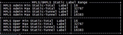SAOS: How to configure MPLS label ranges