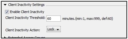 OneControl: setting client inactivity timeout