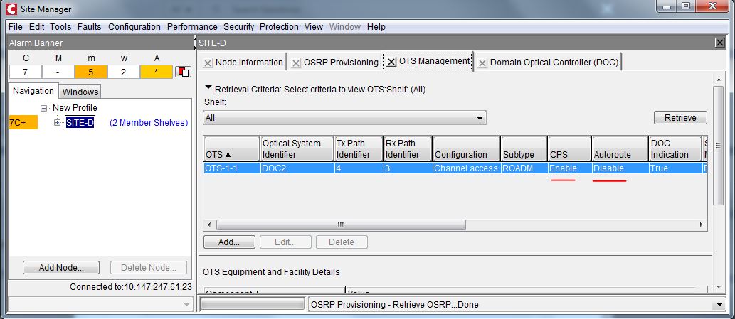 OME 6500: How to clear 'CPU2 restart not complete' when querying OSRP ...