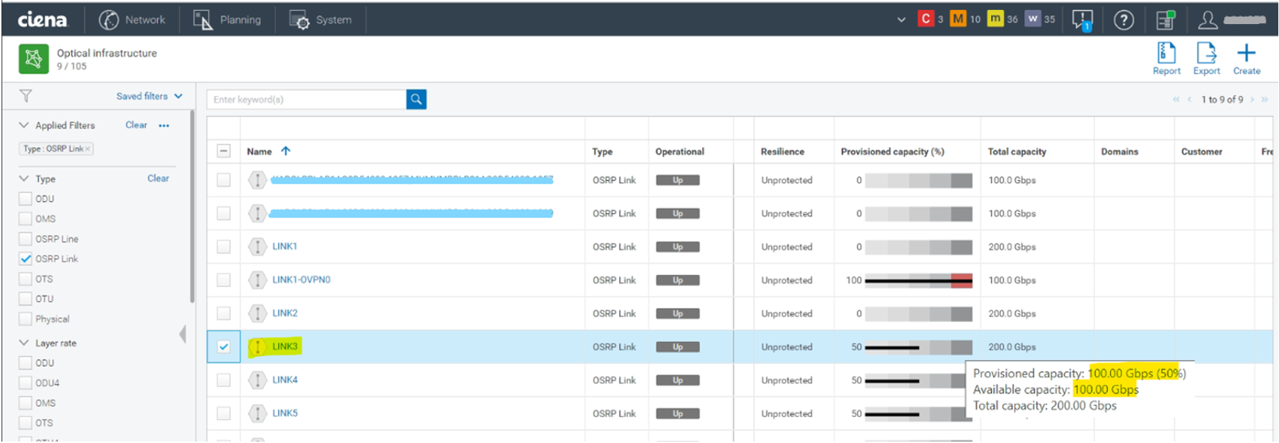 MCP: No SNC configured in OSRP LINK but still utilization is showing 50 ...