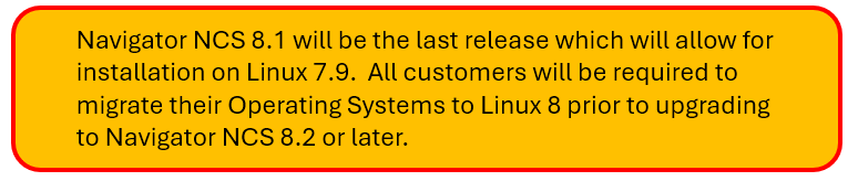 Release Notes: Navigator NCS 8.1 GA