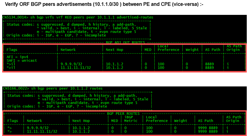 SAOS 10.x : How to configure Outbound route filtering (ORF) in BGP
