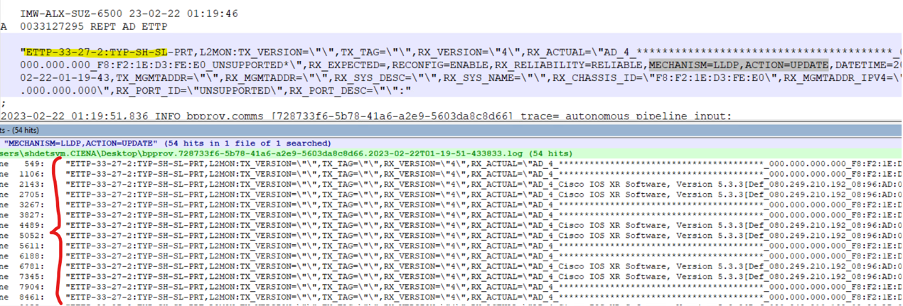 MCP: NE Synchronization Failed alarm continuous flapping on 6500 node.