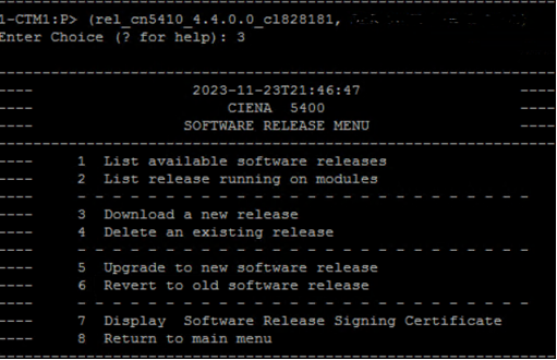 5400: How to revert to old software release in 5410 from CLI.