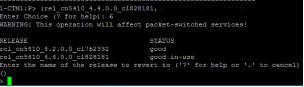 5400: How to revert to old software release in 5410 from CLI.