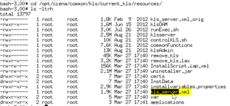 OneControl: How to find path where KLS server and license is stored.
