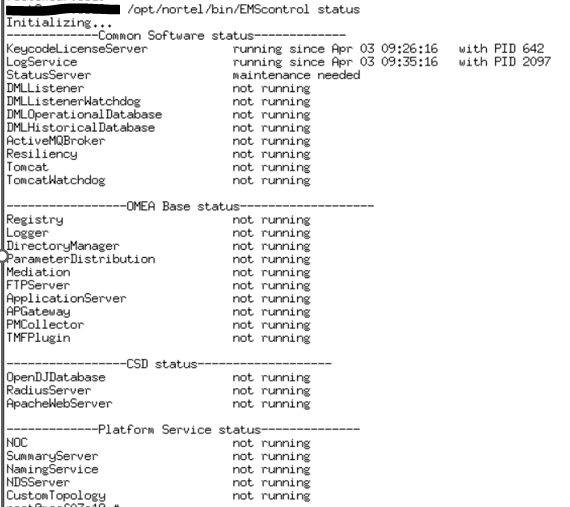 OMEA: OMEA server is not working due to StatusServer Service