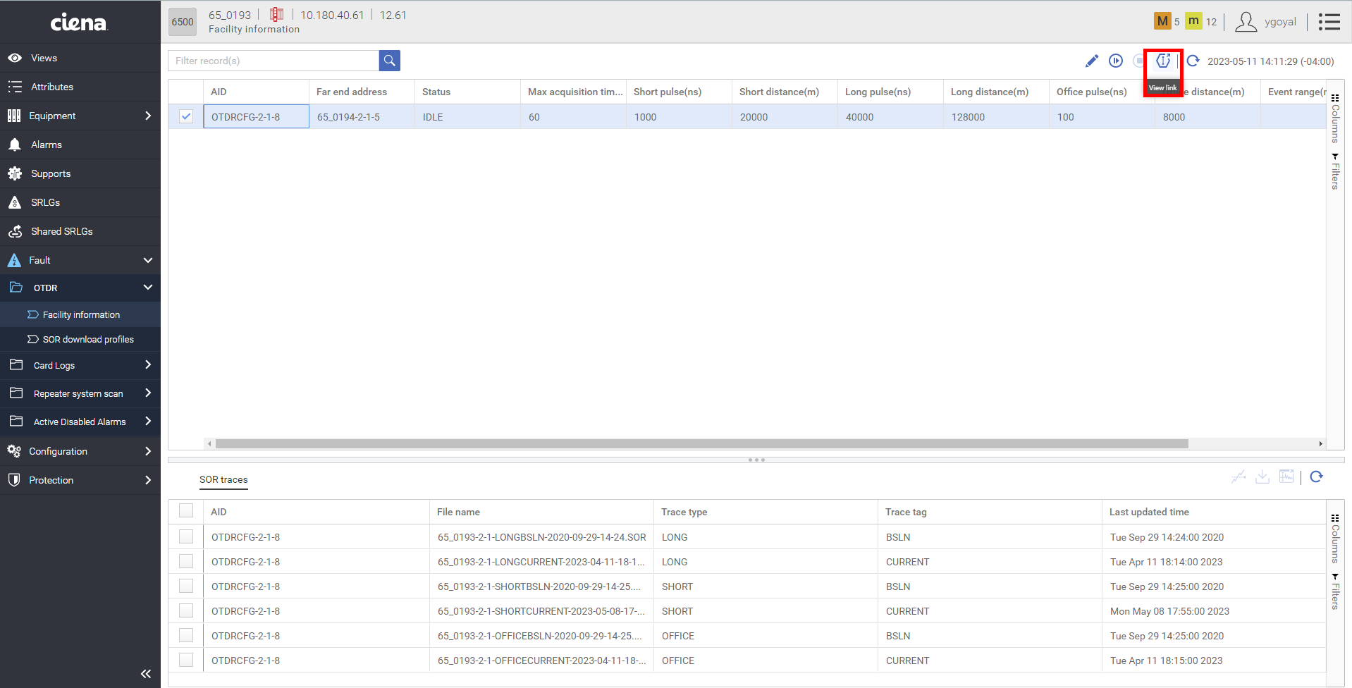 MCP: How to plot OTDR trace for some SOR files from NE details page in MCP