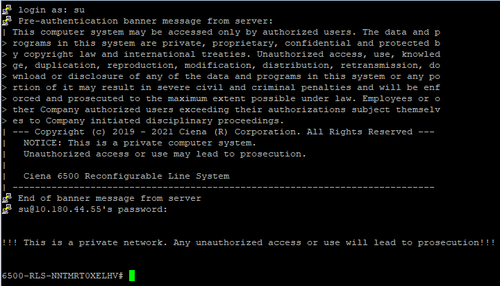 6500 RLS : Creating a Ciena self-signed Certificate